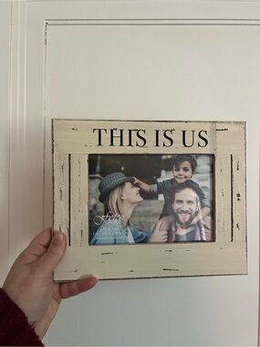 Cream 'This Is Us' Distressed Wood Picture Frame - Unbranded